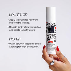 IGK Good Behavior texture drop on skin showing lightweight oil consistency and shine