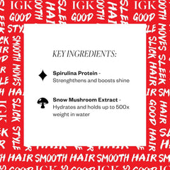 IGK wand smoothing flyaways on slick-back hairstyle for polished look