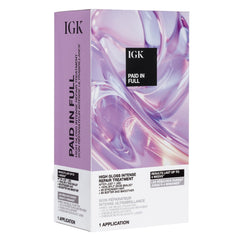 IGK front packaging showing treatment tubes and branded benefits