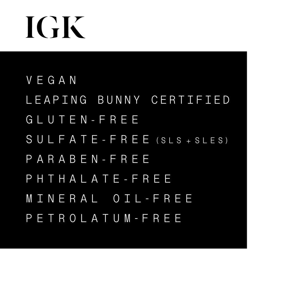 IGK finished hairstyle in salon setting showing high-gloss professional results