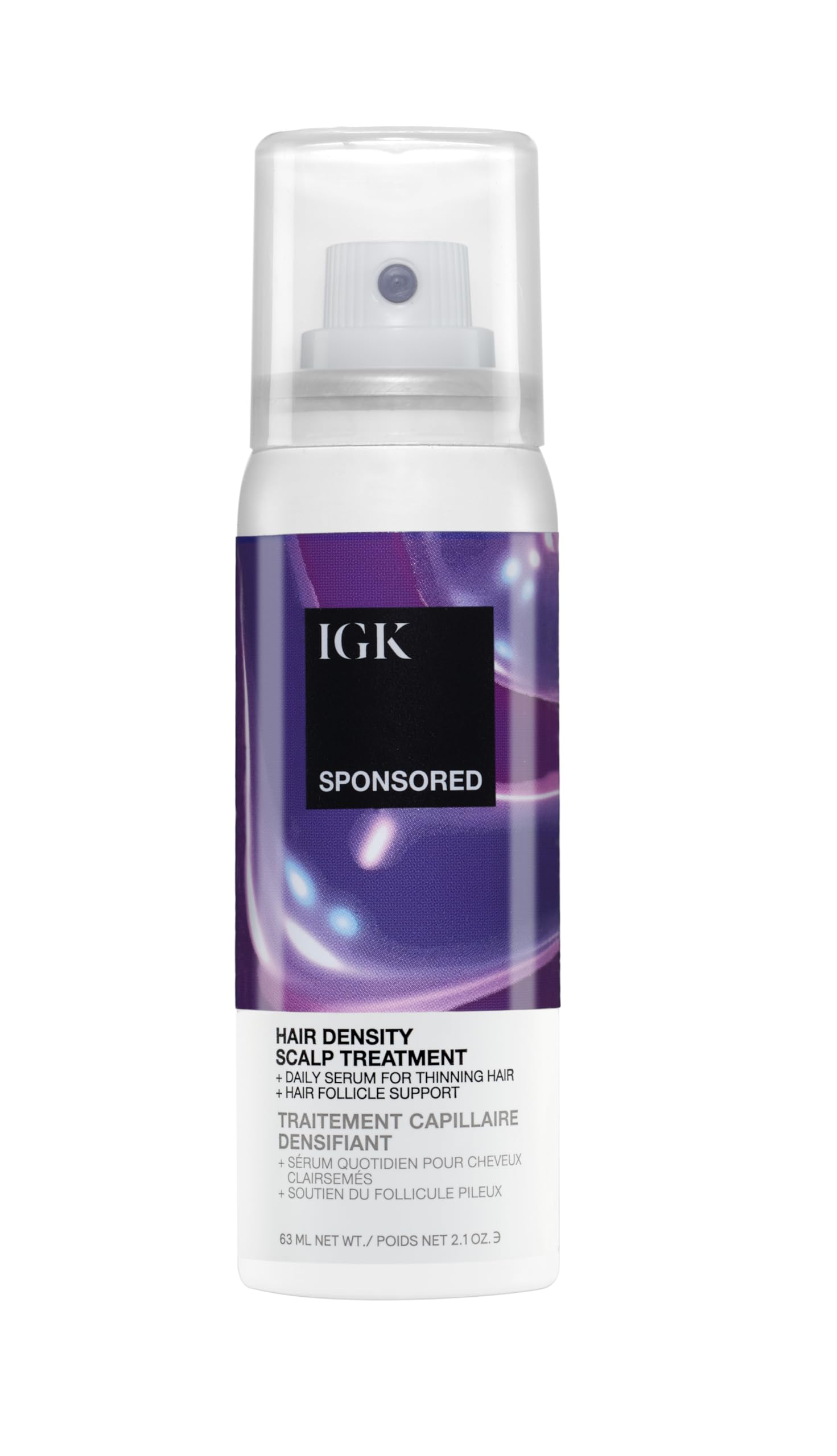 IGK bottle front packaging showing product name and benefits