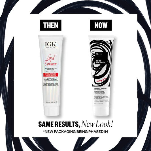 IGK texture close-up of creamy balm melting, shows smooth blend for easier styling