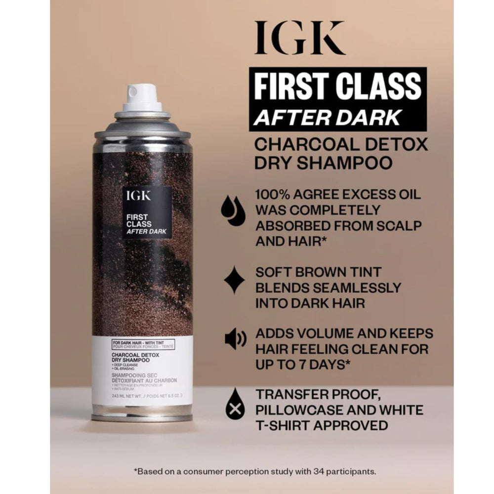 IGK label closeup highlights brown tint and usage info
