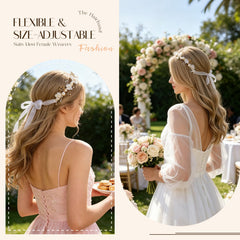 iHUFeather styled with bridal gown in lifestyle shot to show wedding pairing benefit