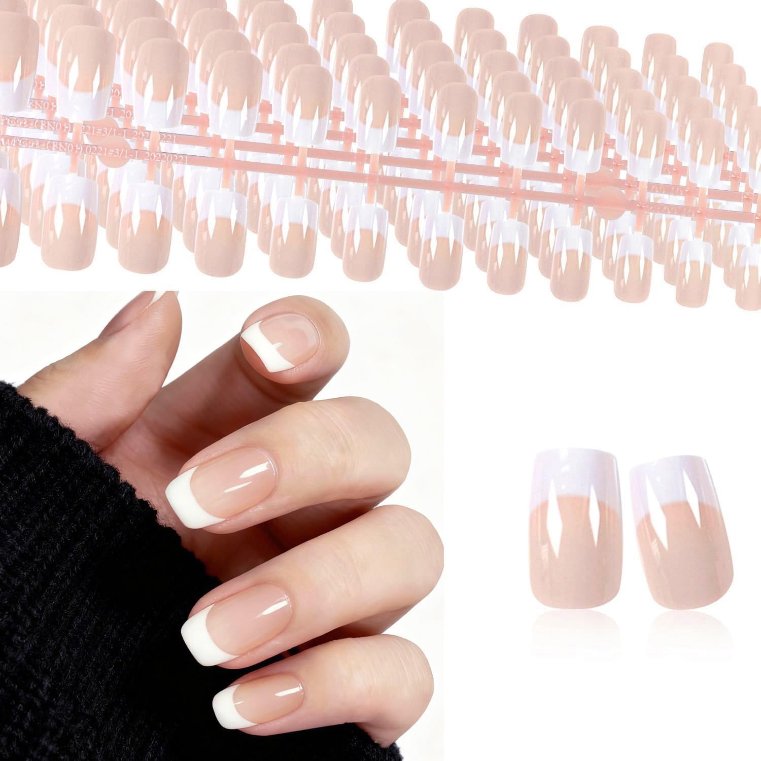 IKISKT front packaging showing full 120-piece French tip kit and contents benefits quick prep
