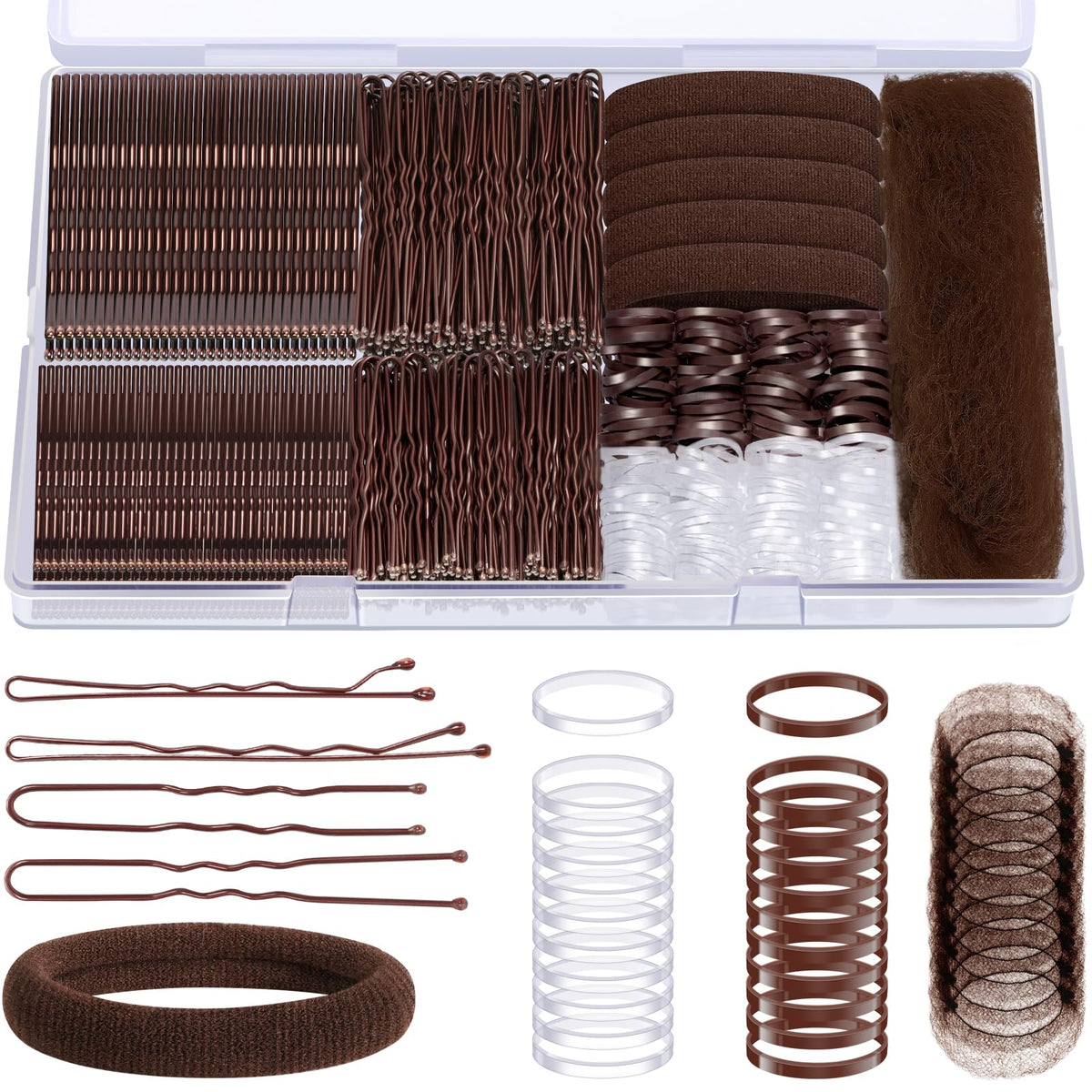 IKOCO front packaging showing full 415-piece brown hair kit for travel