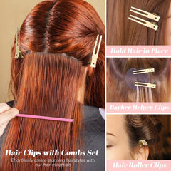 IKOCO clips holding locs in use, demonstrating secure sectioning benefit