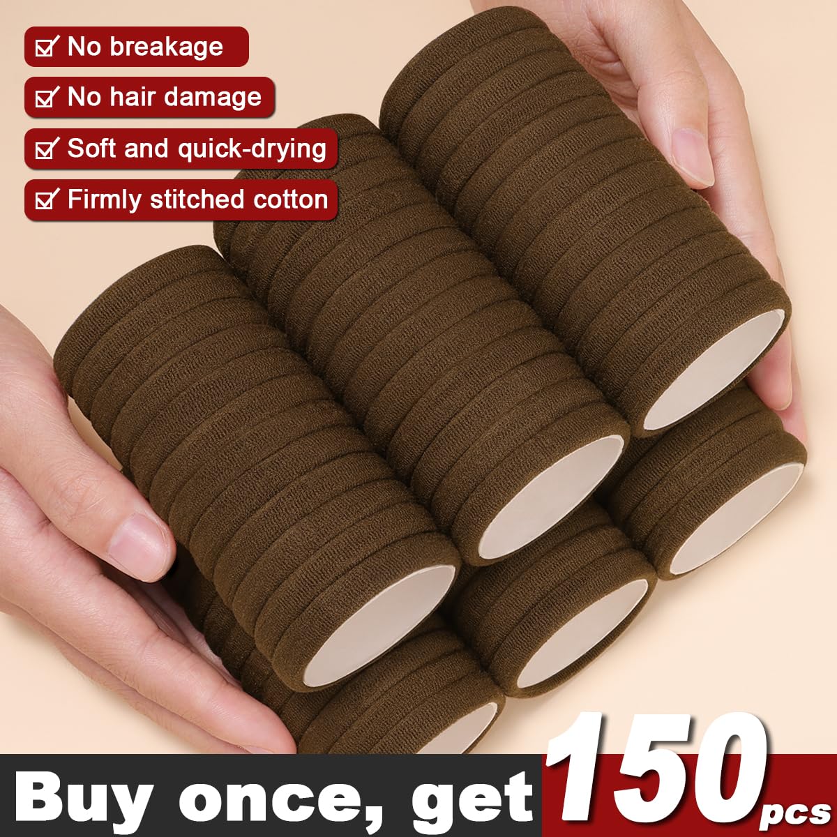 IKOCO close-up of seamless cotton texture protecting hair from snags