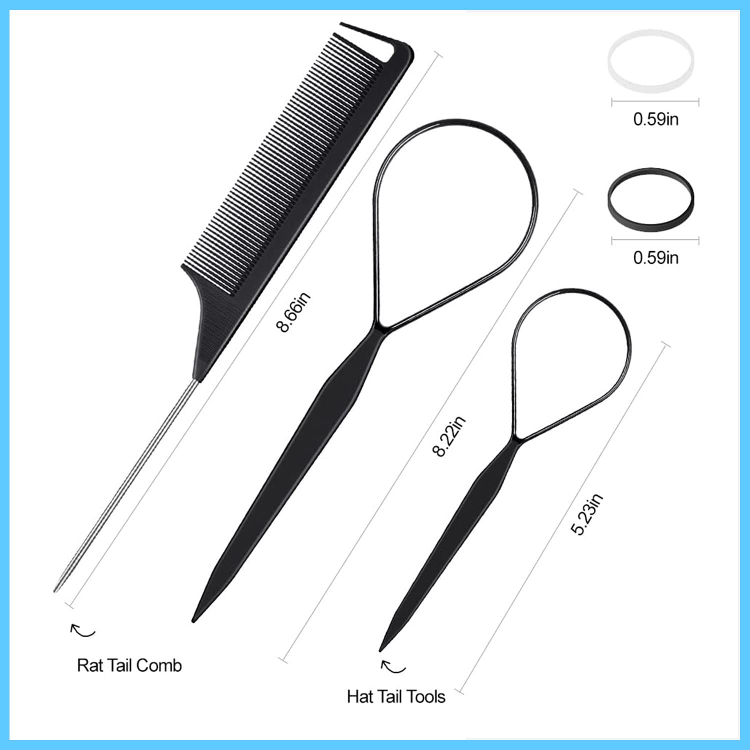 IKOCO clear and black elastic bundles providing long-lasting hold