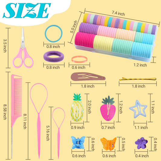 IKOCO close-up of colorful elastic hair ties showing gentle grip for fine hair