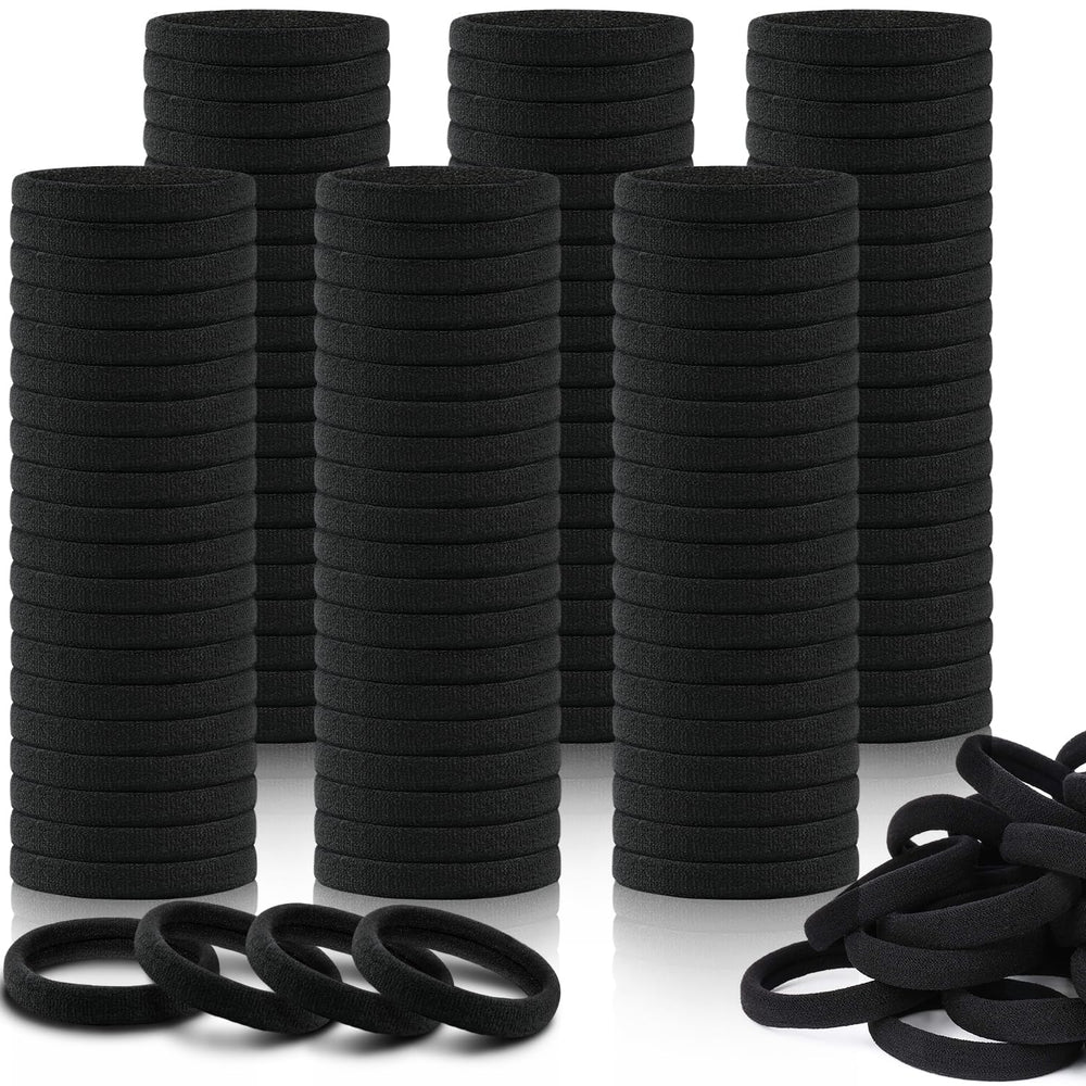 IKOCO front pack of 150 black hair ties showing value and convenience
