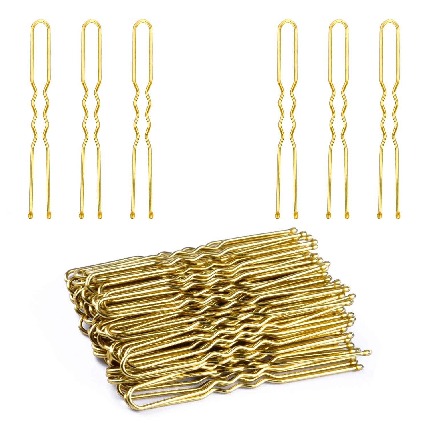 IKOCO gold bun pins front packaging showing quantity and box for organized storage