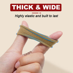 IKOCO hair tie in use on curly ponytail, comfortable all-day wear