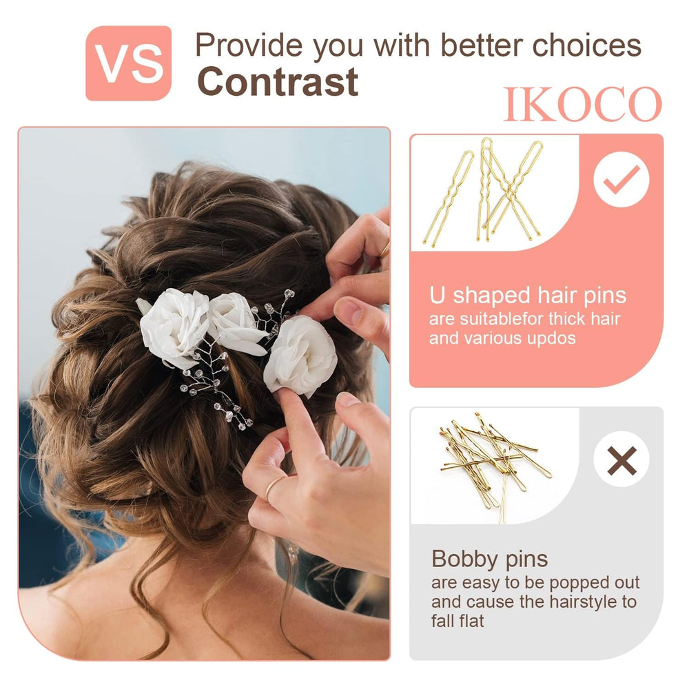 IKOCO hair bun secured with pins demonstrating stable long-lasting hold
