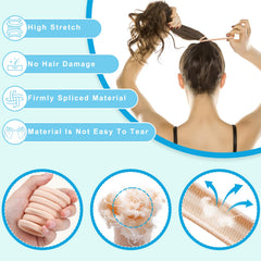 IKOCO hand holding hair tie to show size and stretch