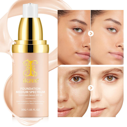 IKZEE pump dispensing foundation demonstrating easy application