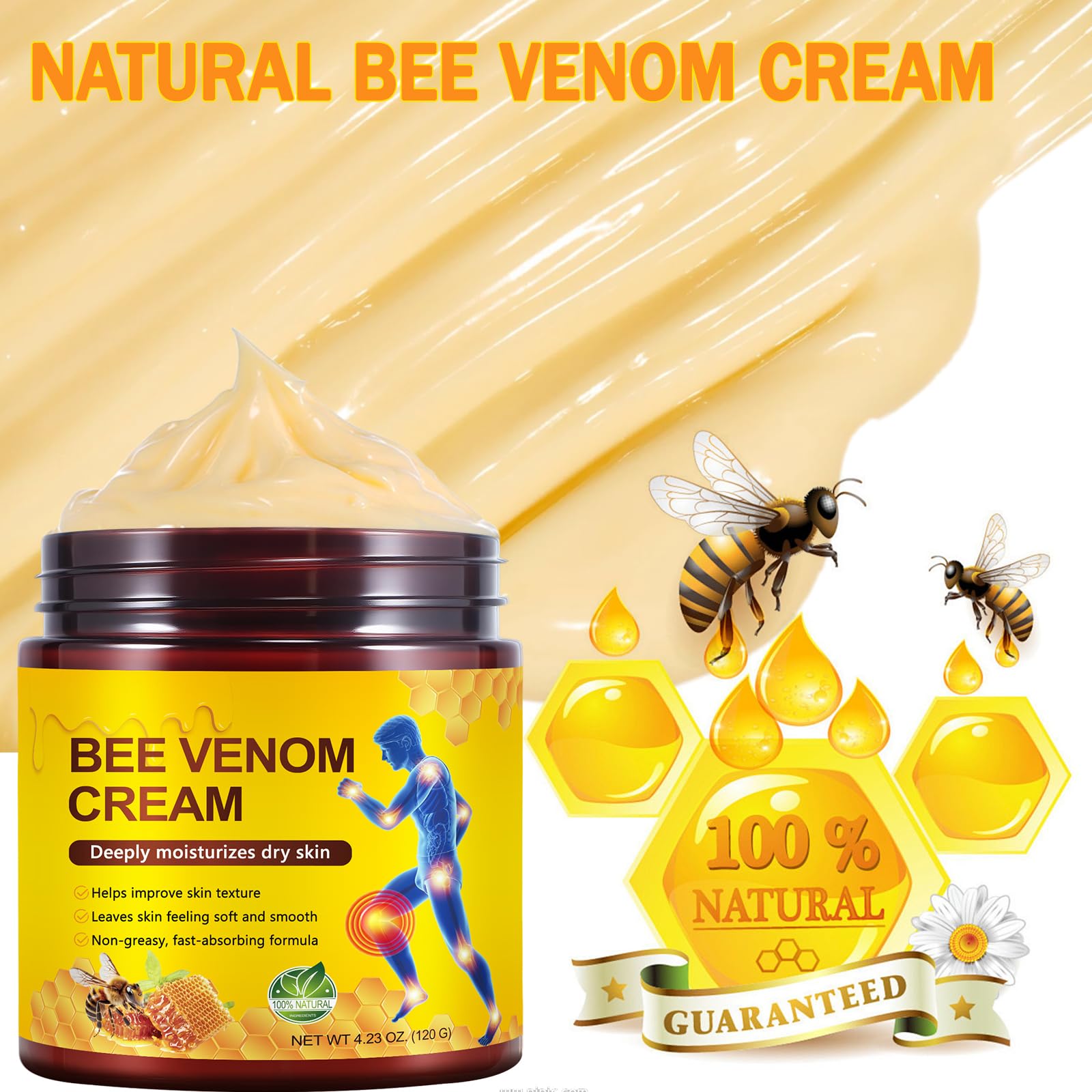 IKZEE label close-up listing bee venom and botanical extracts