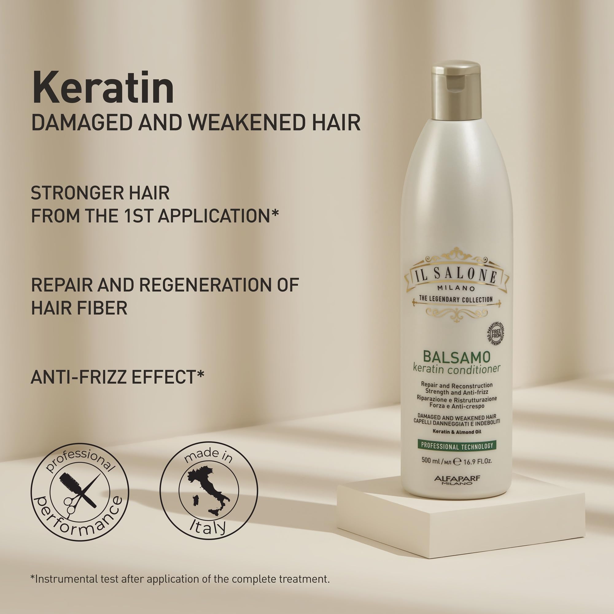 Il Salone Milano before and after smoothing demonstrating frizz control