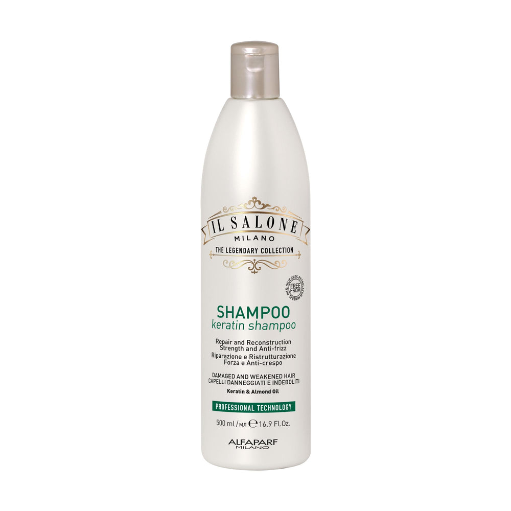 Il Salone Milano front bottle showing 500 ml salon keratin shampoo for repair