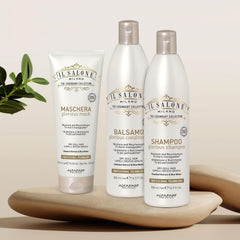 Il Salone Milano hair before and after hydration showing smoother shinier results