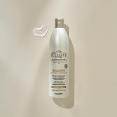 Il Salone Milano bottle styled on bathroom shelf showing professional home routine