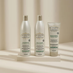 Il Salone Milano 500ml bottle next to hand illustrating size