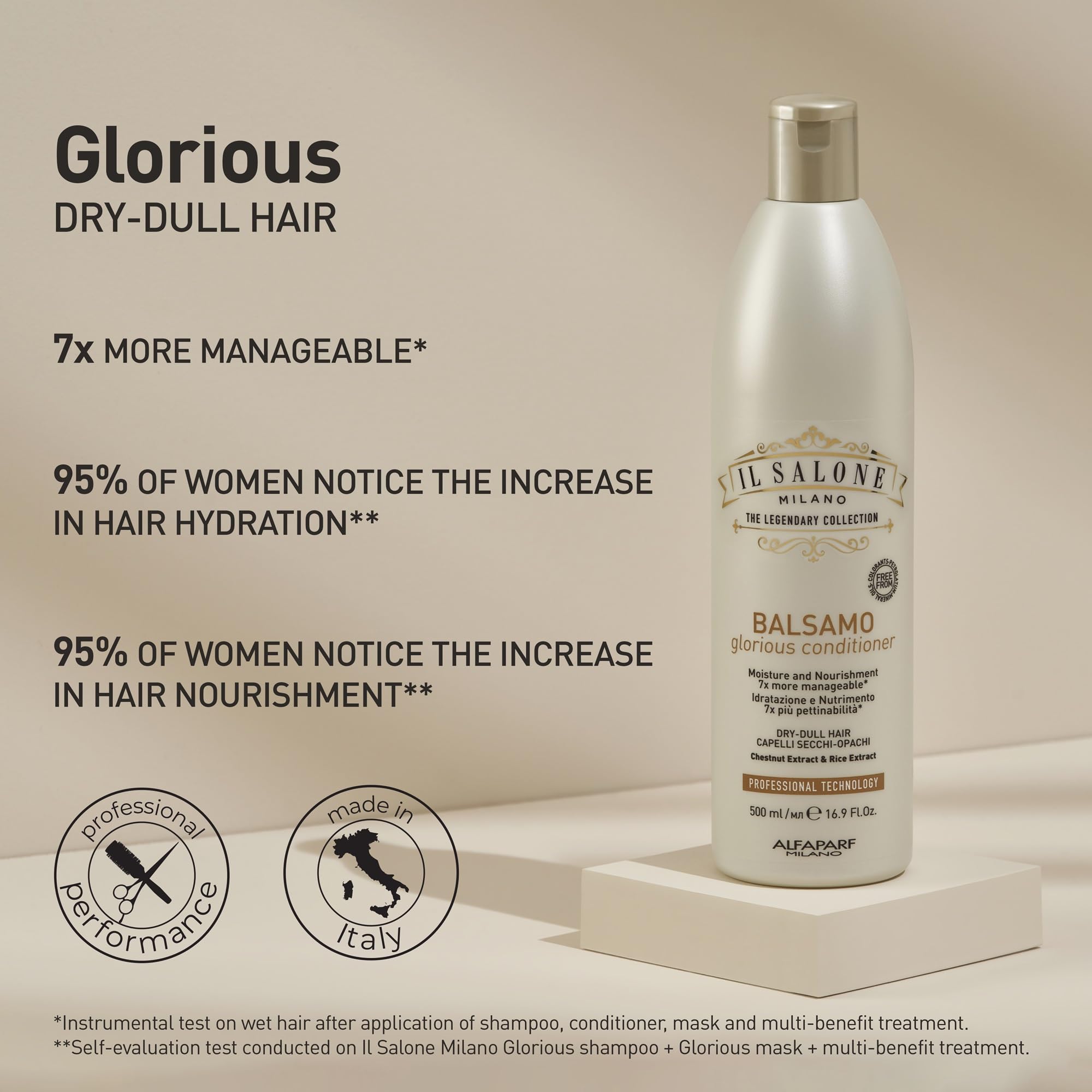 Il Salone Milano conditioner in shower application demonstrating easy use
