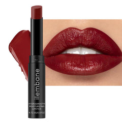 ilembane front packaging showing cinnamon rose shade and sleek tube, travel-ready benefit