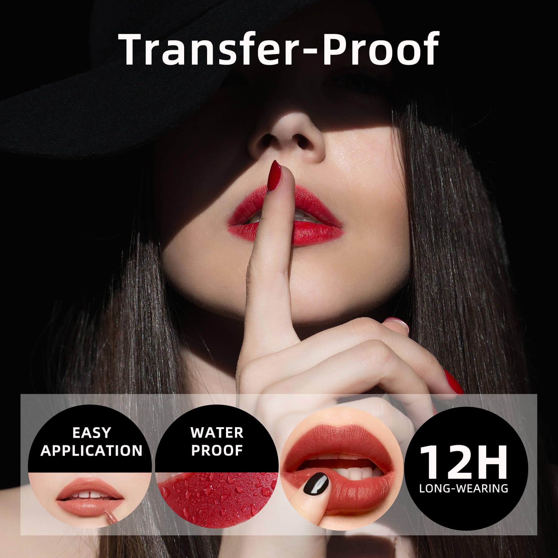 ilembane lipstick in use at party showing long-lasting bold color