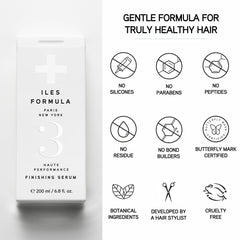 ILES FORMULA ingredients display with silk and macroloba seed showing nourishing, cuticle-sealing benefit