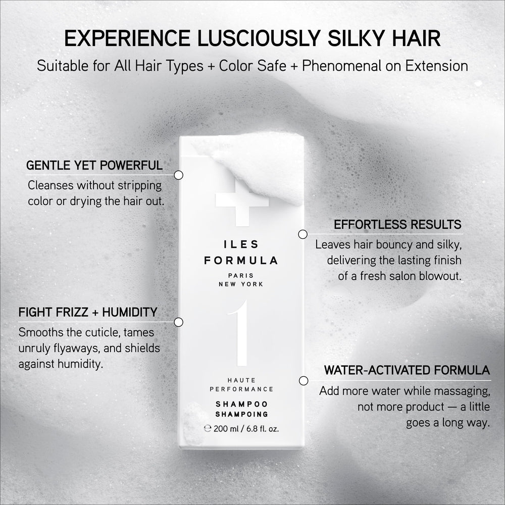ILES FORMULA texture droplet showing lightweight hydrating consistency