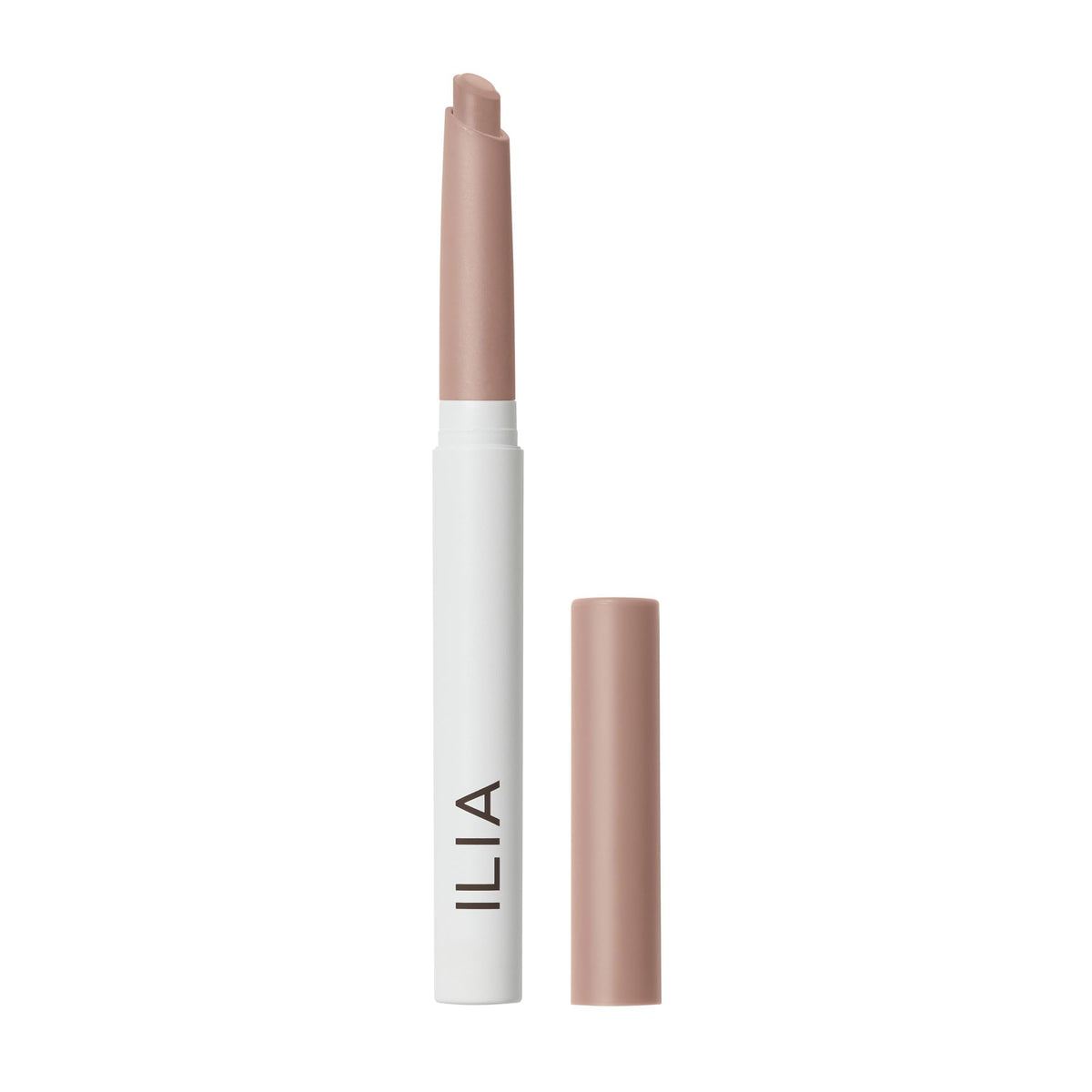 ILIA Eye Stylus front view showing sleek tube and cap, easy travel-friendly