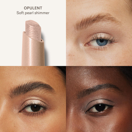 ILIA shadow stick slanted tip close-up showing precise applicator for versatile looks