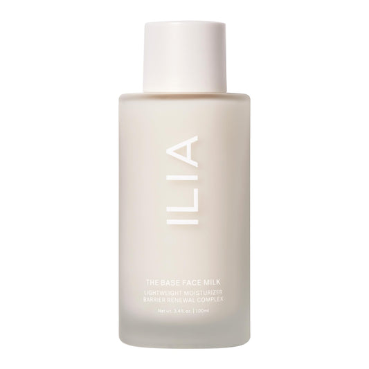 ILIA front bottle shot showing the lightweight hydrating formula and clean design