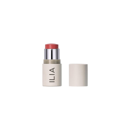 ILIA multi-stick front twist-up showing product and easy application benefit