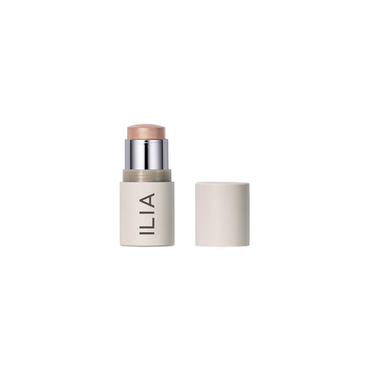 ILIA front view of Stella By Starlight stick shows compact design and quick application benefit