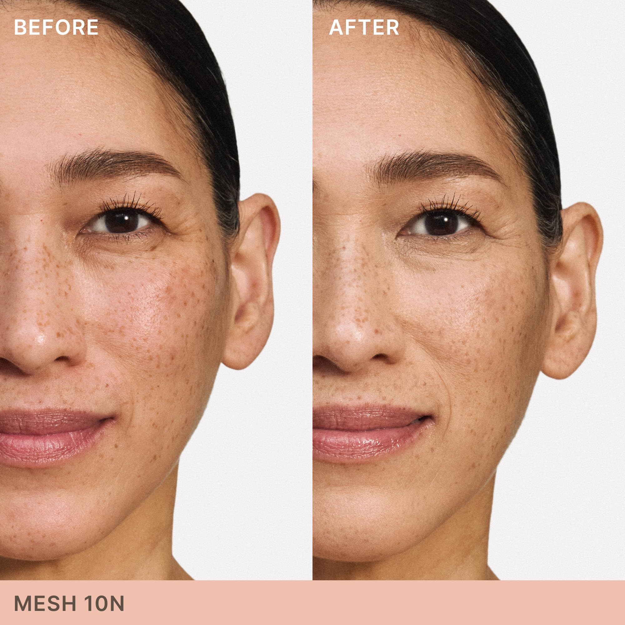 ILIA compact swatch showing blended color, seamless coverage benefit