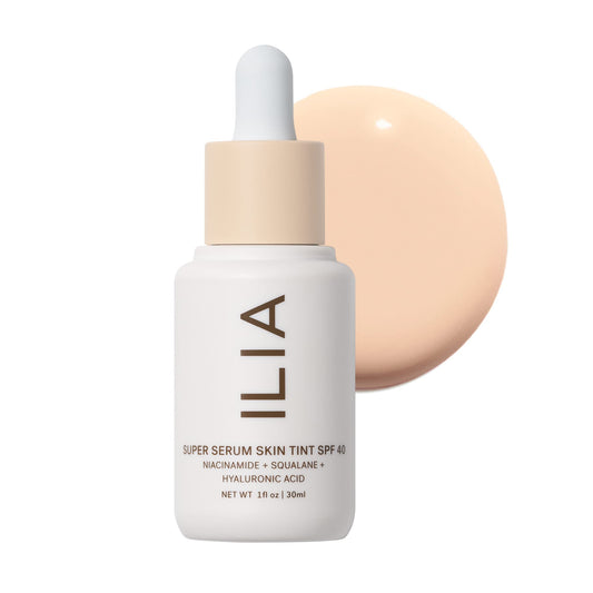 ILIA front bottle showing sleek packaging and product identity for easy shelf recognition