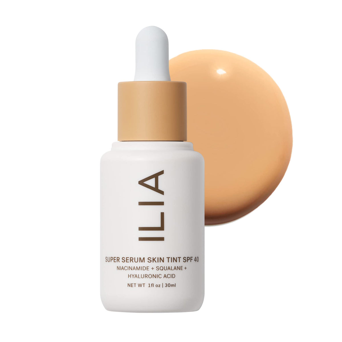 ILIA product front packaging showing bottle and label for easy identification