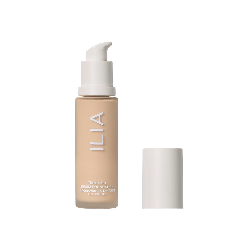 ILIA front packaging showing clean bottle and shade name for accurate choice