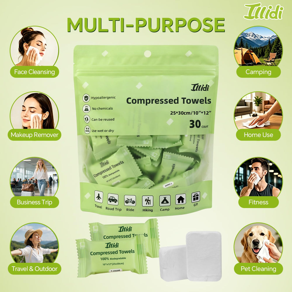 ILLIDI tablet beside wallet to show scale and space-saving benefit