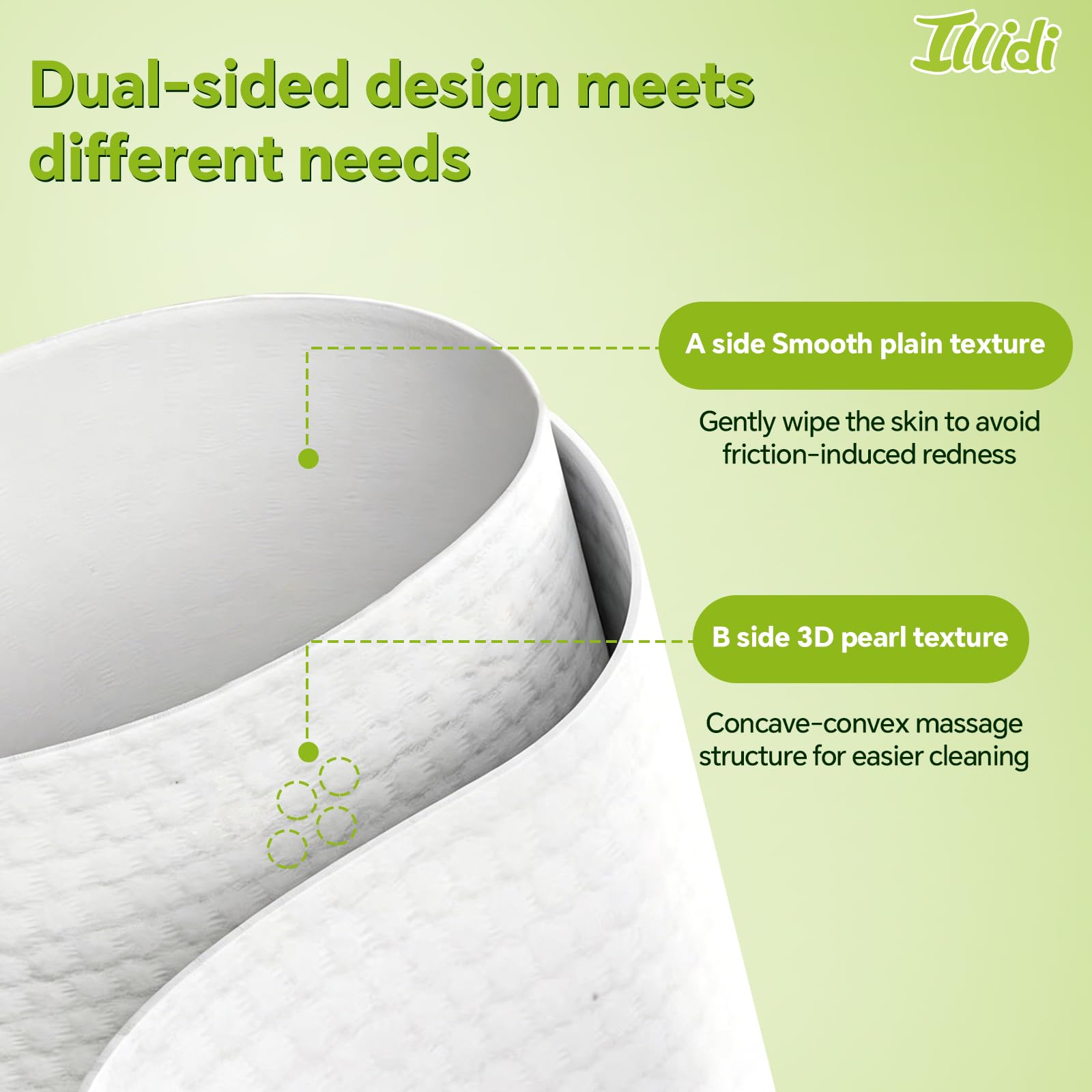 ILLIDI towel fabric texture close-up showing softness and tear resistance benefit
