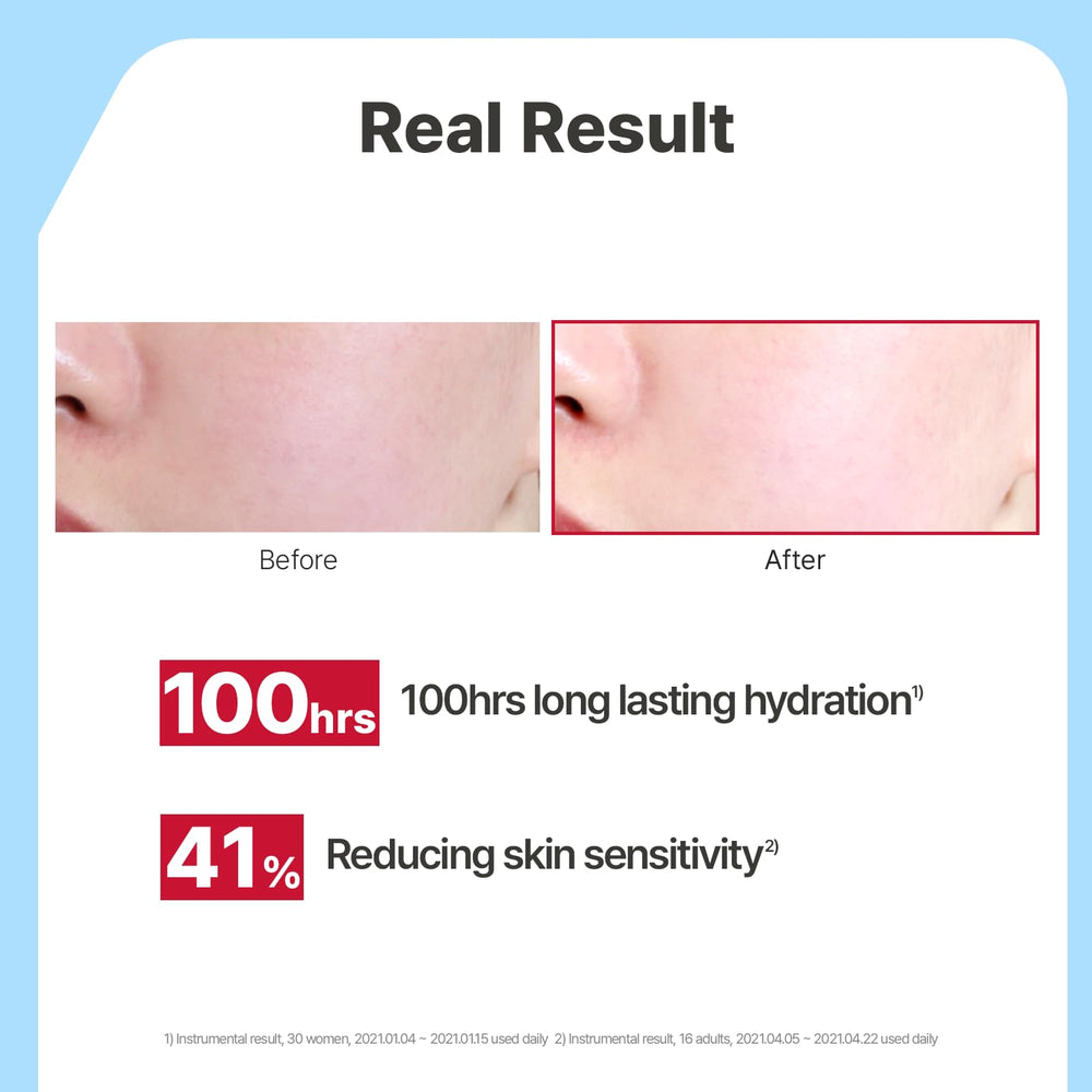 Illiyoon cream being applied on hand for immediate hydration benefit