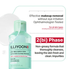 Illiyoon being used on closed eye to remove waterproof mascara gently