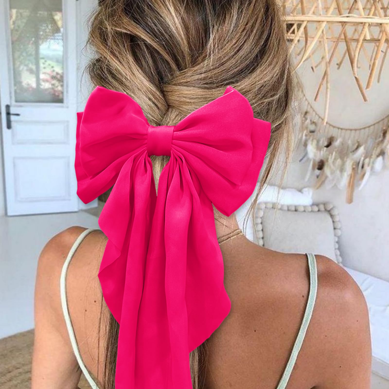 illpta bow clipped in hair demonstrating style and everyday use