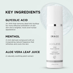 IMAGE Skincare ingredient label highlighting glycolic acid and aloe