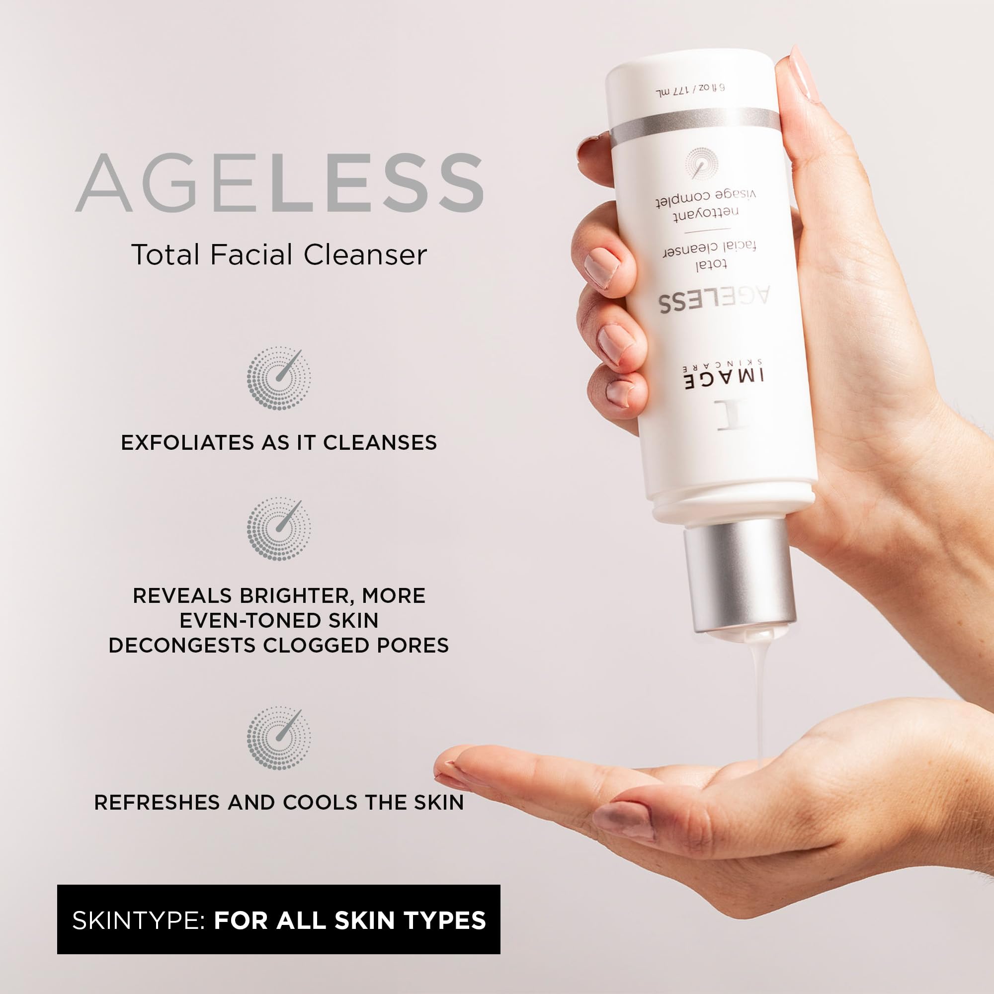 IMAGE Skincare gel texture close-up showing gentle exfoliating clarity