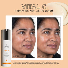 IMAGE Skincare applying serum to hand illustrating effortless coverage and glow