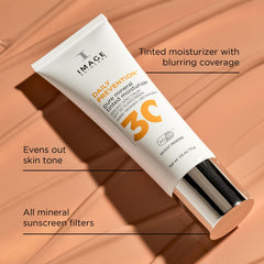 IMAGE Skincare swatch on hand demonstrating sheer tint and natural coverage