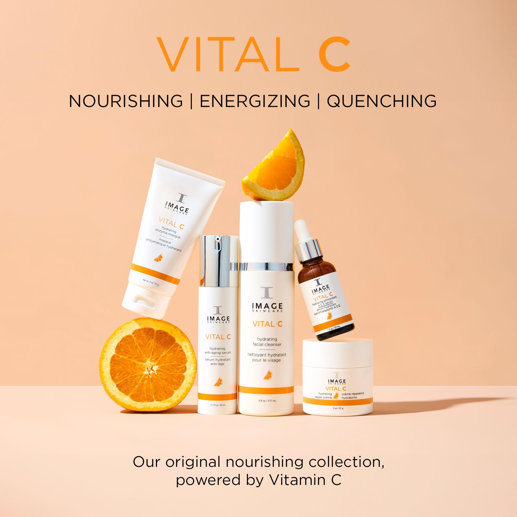 IMAGE Skincare on bathroom vanity in morning routine setting for daily use
